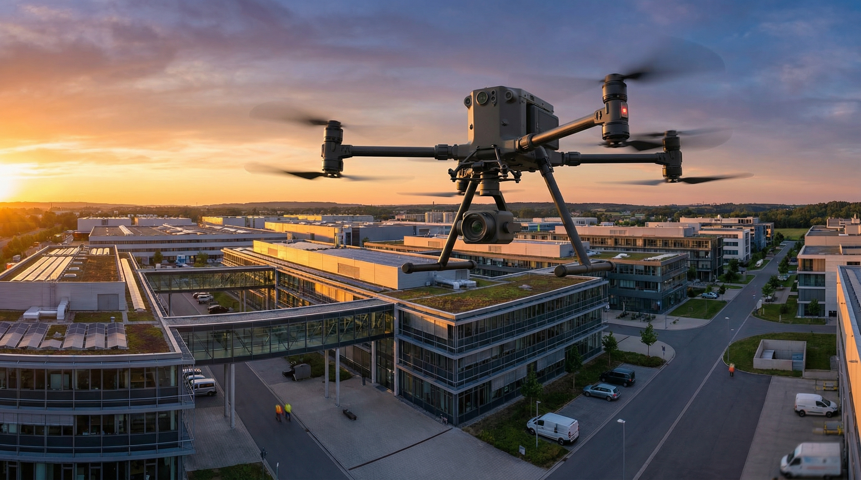 Drone industriel en action